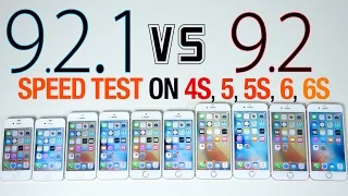 iOS 9.2.1 vs iOS 9.2 Speed Test on iPhone 6S, 6, 5S, 5 & 4S