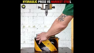 HARDEST STEEL VS HYDRAULIC PRESS 🤯WHO WILL SURVIVE ✴️ #shorts #usa #shortfeed