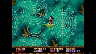 Castle of Illusion Starring Mickey Mouse (Platform 1990) Gameplay first level