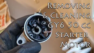 Baotian Sprint 50cc Cleaning GY6 Starter Motor and check on brushes