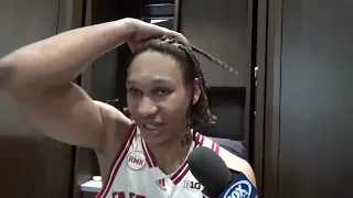 Indiana basketball Malik Reneau after IU's 61-59 Big Ten Tournament win over Penn State.