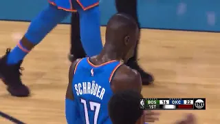 Dennis Schroder beats the buzzer