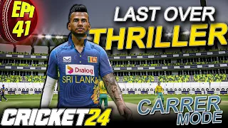 Last Over Thriller 🥶 + Pink Day T20 Match  - CRICKET 24 CAREER MODE In Sinhala #41