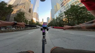 FIXED GEAR | POV ride DOWN WEST side HIGHWAY on the WIDE BARS