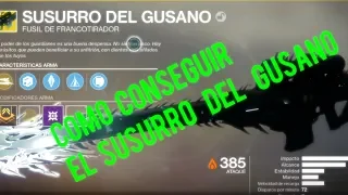 COMO CONSEGUIR EL NUEVO "HUSO NEGRO" (SUSURRO DEL GUSANO) EN DESTINY 2 |DESTINY