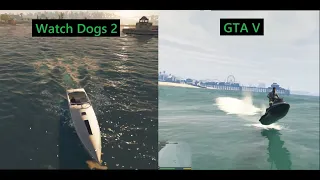 GTA V vs Watch Dogs 2 side-by-side : Gameplay Comparison !!