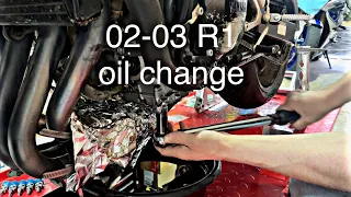 How to change oil on a 02-03 Yamaha R1