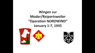 Operation Nordwind: Wingen sur Moder/Reipertsweiler, Jan 1-7, 1945