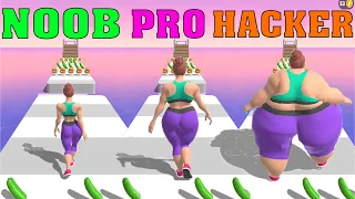 NOOB vs PRO vs HACKER in Fat 2 Fit ! (Level 1 - 14)