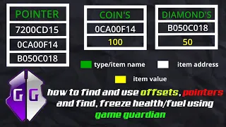Master Offset & Pointers and find, Control Health/Fuel Values with GameGuardian #viral #trending