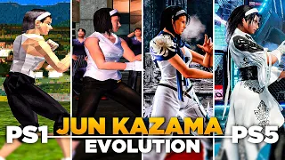 Evolution of Jun Kazama in Tekken Games (1995 - 2024 | PS1 - PS5)