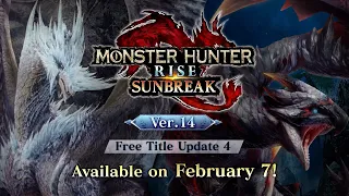 Monster Hunter Rise Sunbreak Free Title Update 4 Trailer (Velkhana & Risen Crimson Glow Valstrax)
