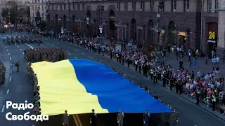 Військовий парад до Дня Незалежності 2021. Відео репетиції з дрона