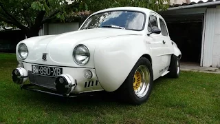 1er tour de roues d'une dauphine proto avec un 1600 gordini 165cv