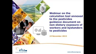 Webinar: Calculation tool annexed to the pesticides guidance document