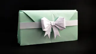 Pretty PAPER ENVELOPE (Handbag) with a bow | Origami Tutorial DIY by ColorMania