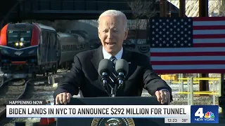 Joe Biden Lands in NYC to Announce $292M for Hudson Tunnel Project | News 4 Now