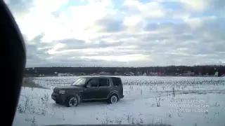 Land Rover Discovery 4 снежная пыль