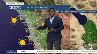 ABC 10News Pinpoint Weather with Moses Small: Clear weather coming our way!