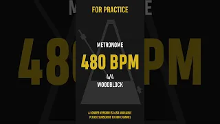 480 BPM 4/4 - Best Metronome (Sound : Wood block) #shorts