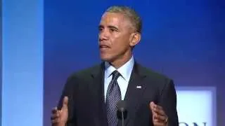 President Obama addresses the 2014 CGI Annual Meeting