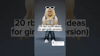 20 robux outfit ideas for girl (y2k version) #roblox #outfitideas #shorts