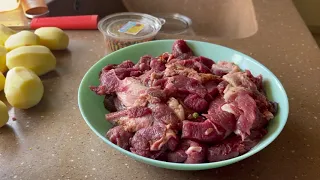 Жаркое из кабана! Быстро и вкусно.