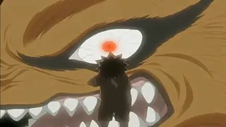 Naruto uses his nine tails chakra against neji to beat him and shocks everyone in the process.