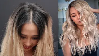 Black to Blonde Hair in One Session