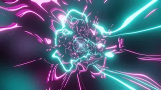 VJ LOOP NEON Pink Ice Blue Tunnel Abstract Background Video Simple Lines Pattern 4k Screensaver