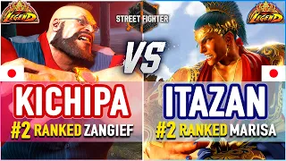 SF6 🔥 Kichipa (#2 Ranked Zangief) vs Itazan (#2 Ranked Marisa) 🔥 SF6 High Level Gameplay