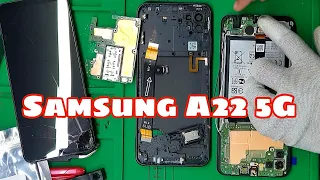 Samsung A22 5G repair services video (display  motherboard  Camera replacement)