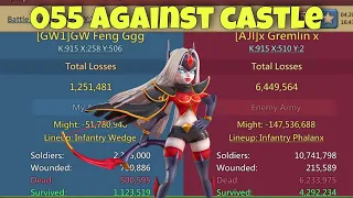 Lords Mobile - Big KVK reports. I tried 055 mix against castle. Lets burn everyone