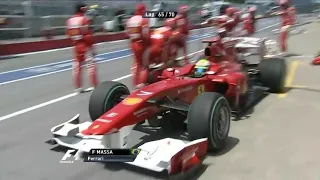 F1 – Pit Stop Compilation of Canada 2010 with natural sounds