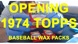 Opening a box of 1974 Topps Baseball Cards