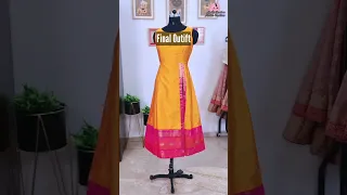 Beautiful Outfit for US Client from OLD Silk Saree | Final Look of Outfit 2 from Old Saree Reuse