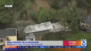 Hollywood Hills home yellow-tagged after mudslide