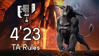 [MH Rise] HR★7 Rajang Switch Axe solo TA Rules 4'23 | ラージャン スラッシュアックス