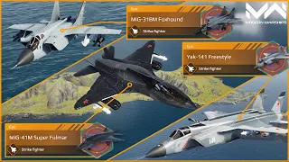 [FiXed] Yak-141 Freestyle VS MiG-41M Super Fulmar And MiG-31BM Foxhound | Modern Warships Comparison