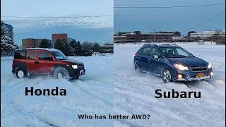 Honda AWD vs Subaru AWD- Element vs Impreza