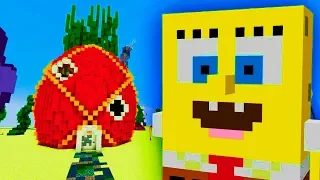 МАЙНКРАФТ ГУБКА БОБ спанч нуб в мультик ТРОЛЛИНГ видео для детей как сделать sponge bob мод обзор 1