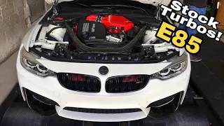 587 WHP 619 TQ Full Bolt On Bmw M4 F82 on E85! (Stock Turbos)