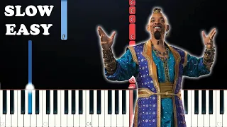 Aladdin - Prince Ali (SLOW EASY PIANO TUTORIAL)