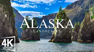 FLYING OVER Alaska - Relaxing Music With Beautiful Natural Landscape - Videos 4K