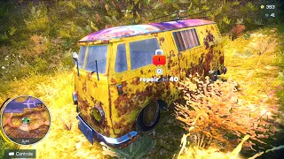 Building Rainbow The Colorful Mini Van From Wreck | Off The Road Unleashed Nintendo Switch Gameplay