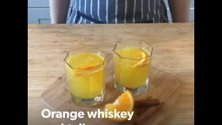 Orange whiskey cocktail