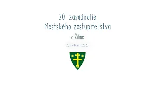 20. zasadnutie Mestského zastupiteľstva v Žiline | 25.2.2021