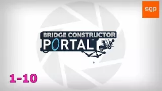 1-10 НА ВЕЛИКОЛЕПНО Bridge Constructor Portal Склоны Раскраска Арки Выпад Падение Объезд кубов