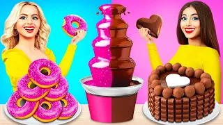 Desafío de Fondue de Fuente de Chocolate | Comer Solo Dulces las 24 Horas por X-Challenge