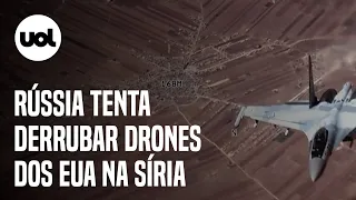 Rússia tenta derrubar drones dos EUA na Síria; veja vídeo